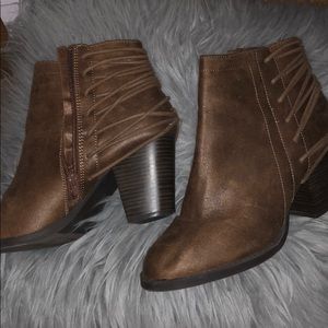 Medium Brown Strappy Booties